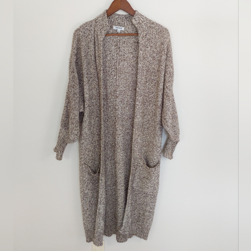 Backdrop Open Front Longline Cardigan Size Small